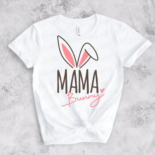 Mama Bunny Pink Dtf Transfers Clear Film Full Color Ready To Press Heat Transfer Direct Print