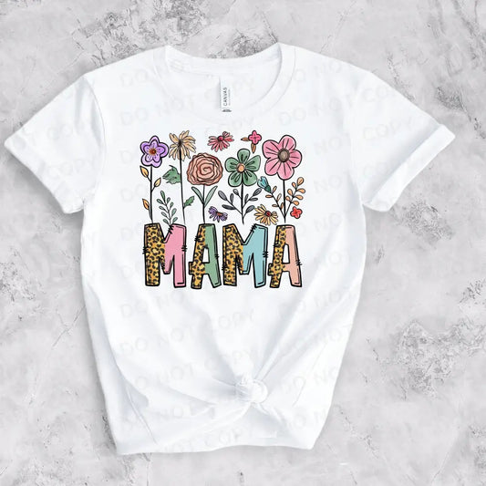 Mama Flower Garden Dtf Transfers Ready To Press Heat Transfer Direct Film Print Pastel Clear Full