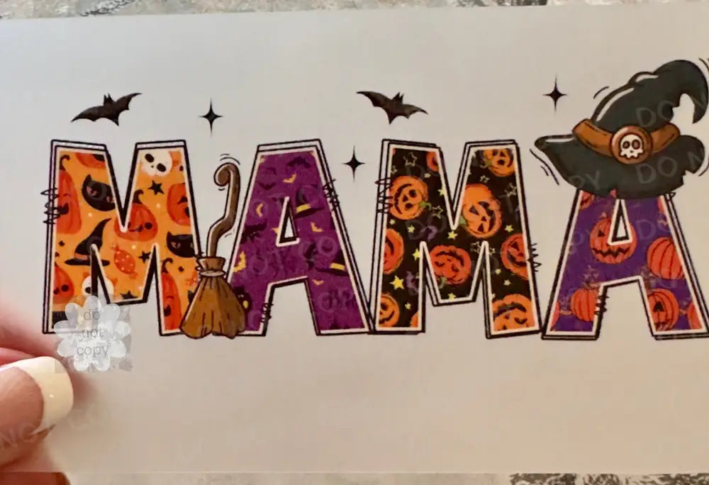 Mama Halloween Things Lettering Dtf Transfer