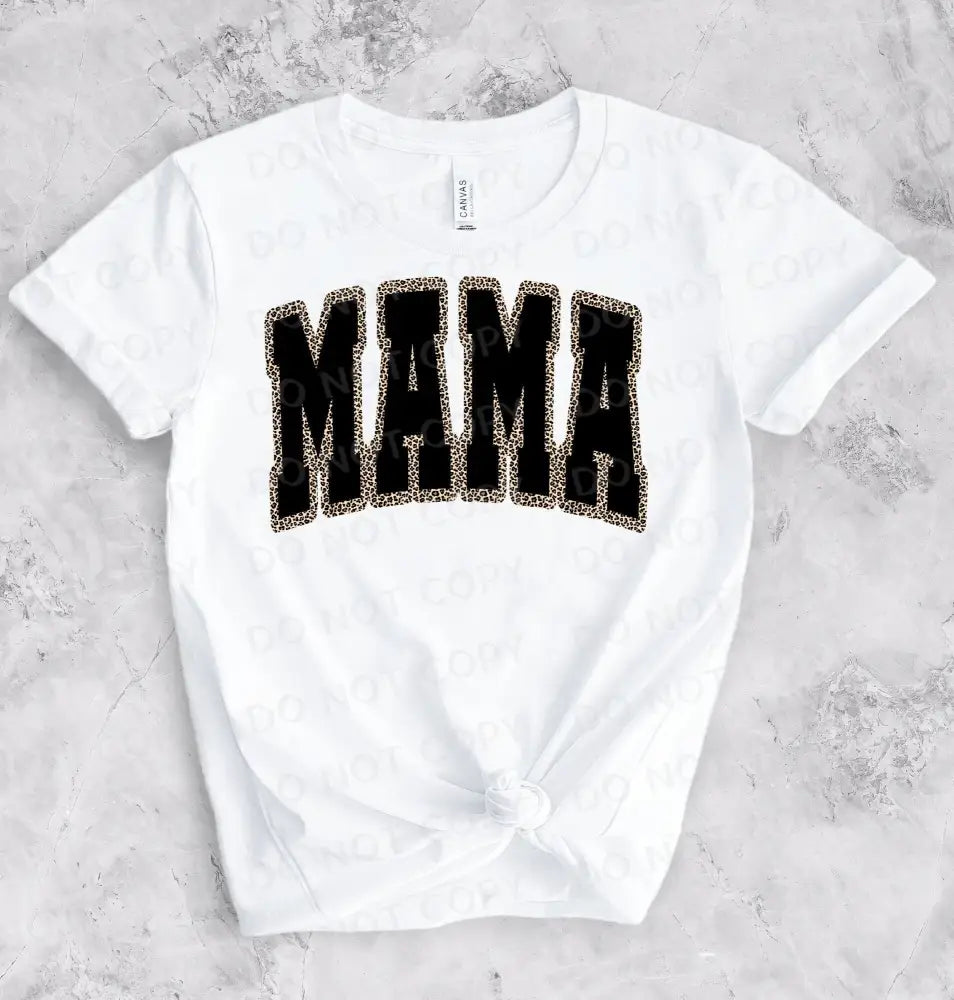 Mama Leopard Print Black Pink Or White Shirt Design Dtf Transfers Ready To Press Heat Transfer