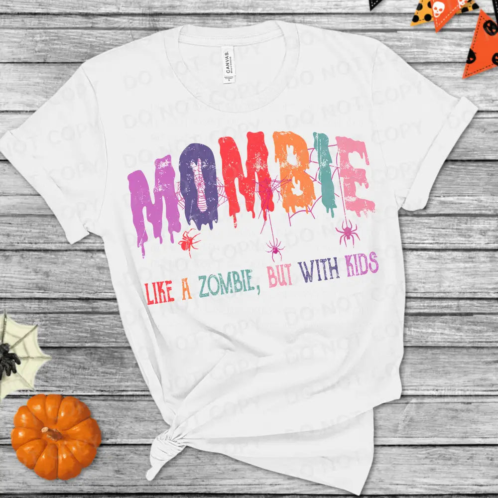 Mombie Zombie With Kids Halloween Dtf Transfer