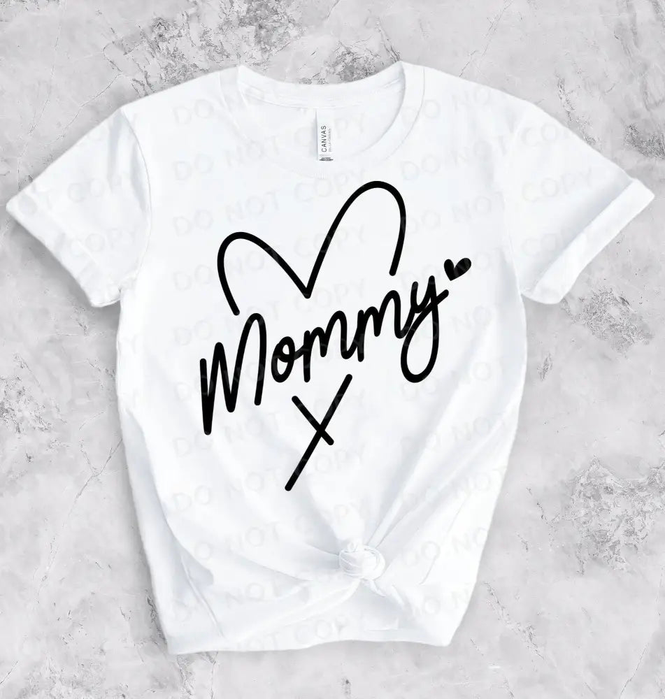 Mommy Heart Shirt Design Dtf Transfers Ready To Press Heat Transfer Direct Film Print