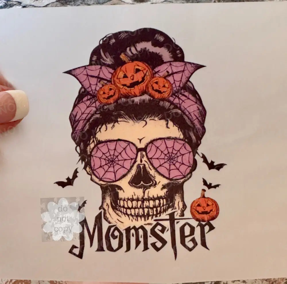 Momster Skeleton Halloween Dtf Transfer