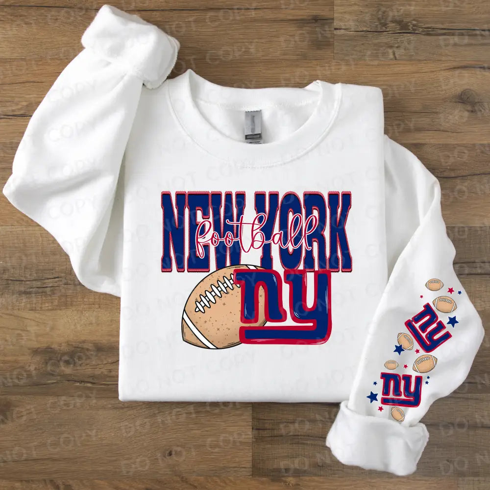 New York Giants Football Dtf Transfer With Sleeve