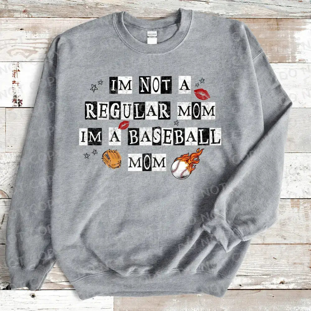 Not A Regular Mom Baseball Dtf Transfers Clear Film Prints Ready To Press Heat Transfer Direct