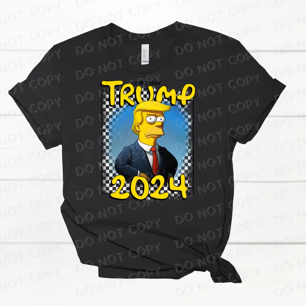 President Trump Simpsons Dtf Transfers Clear Film Prints Ready To Press Heat Transfer Direct Print