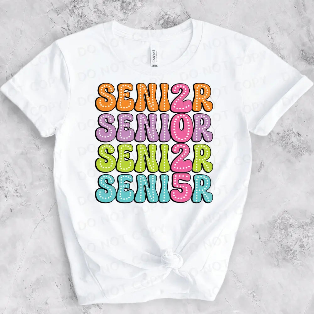 Senior 2025 Colorful Dtf Transfer