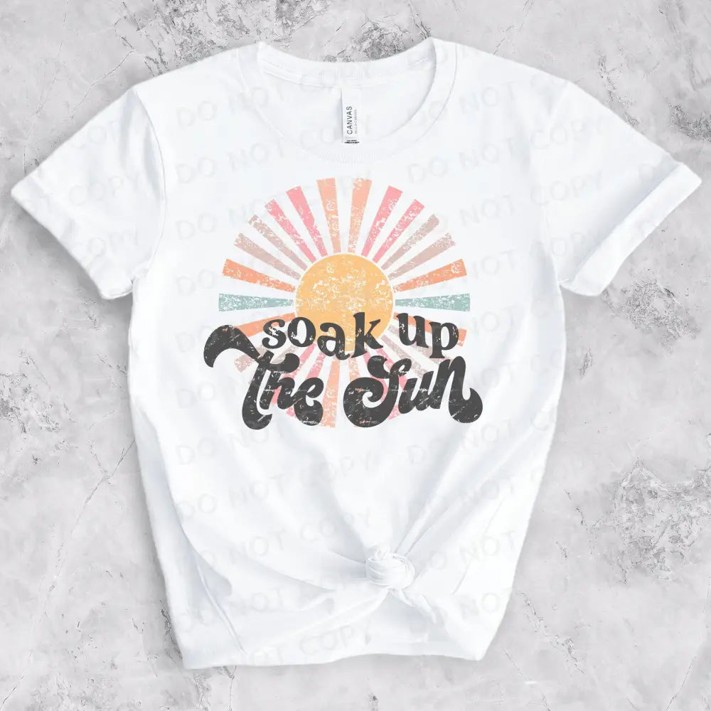 Soak Up The Sun Dtf Transfers Clear Film Ready To Press Heat Transfer Direct Print Distressed Retro