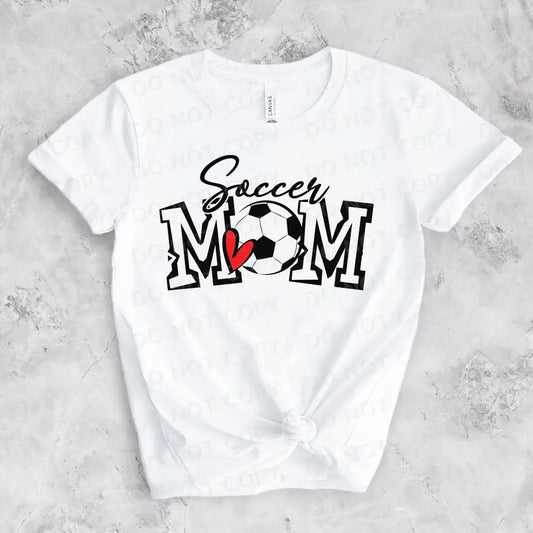 Soccer Mom Cute Shirt Design Dtf Transfers Clear Film Prints Ready To Press Heat Transfer Direct