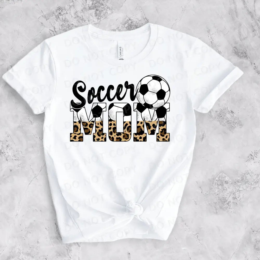 Soccer Mom Leopard Shirt Design Dtf Transfers Clear Film Prints Ready To Press Heat Transfer Direct