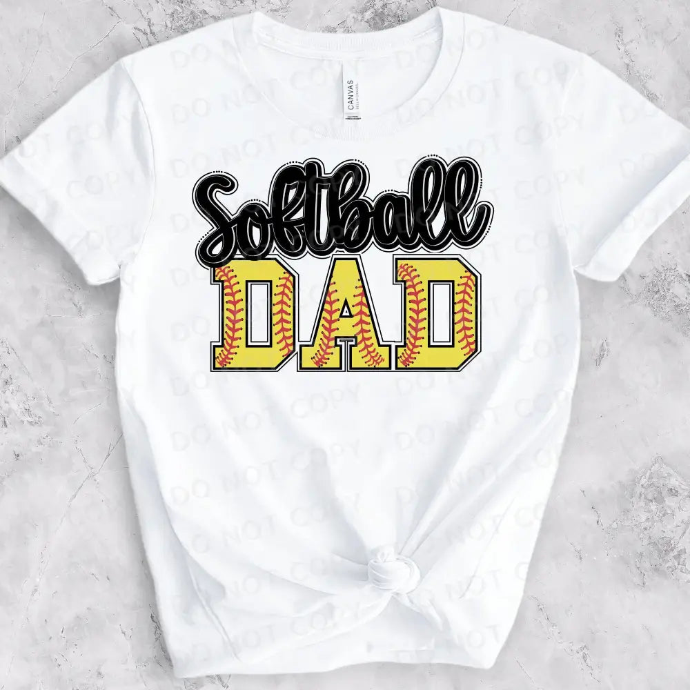 Softball Dad Dtf Transfers Clear Film Prints Ready To Press Heat Transfer Direct Print Hot Peel