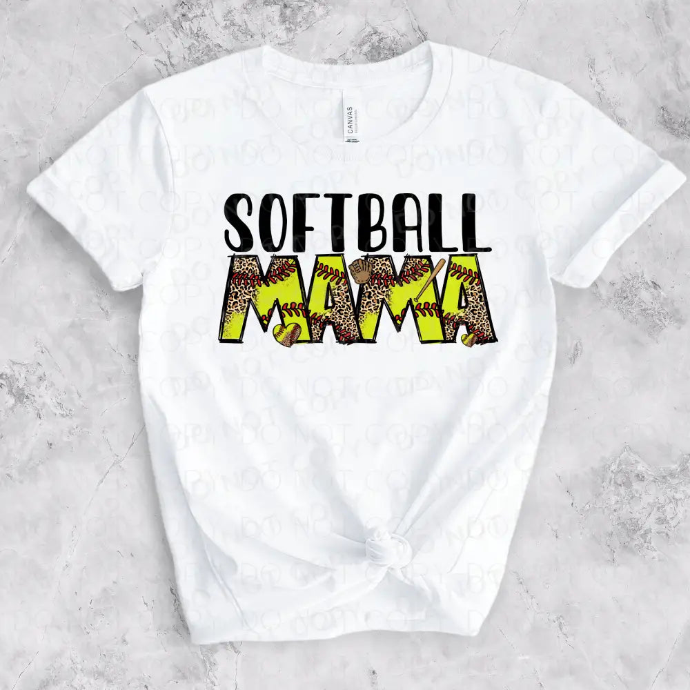 Softball Mama Letters Dtf Transfer