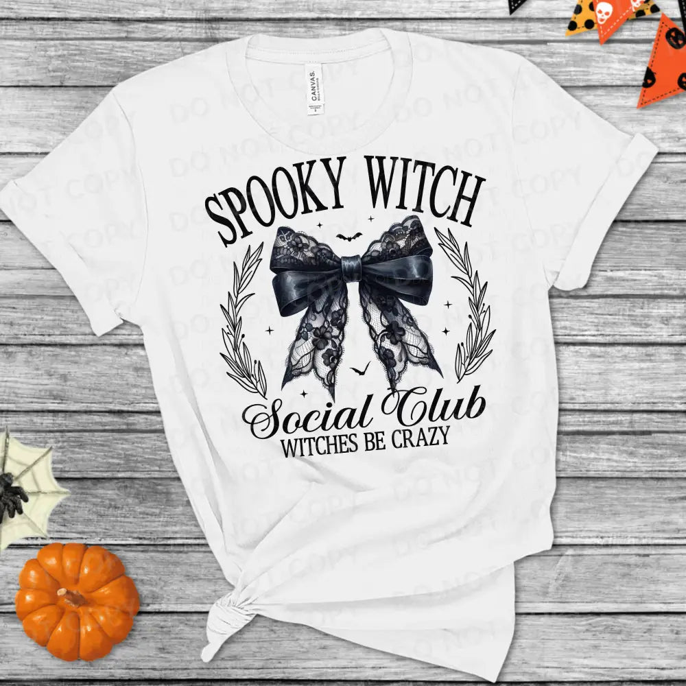 Spooky Witch Social Club Halloween Dtf Transfer