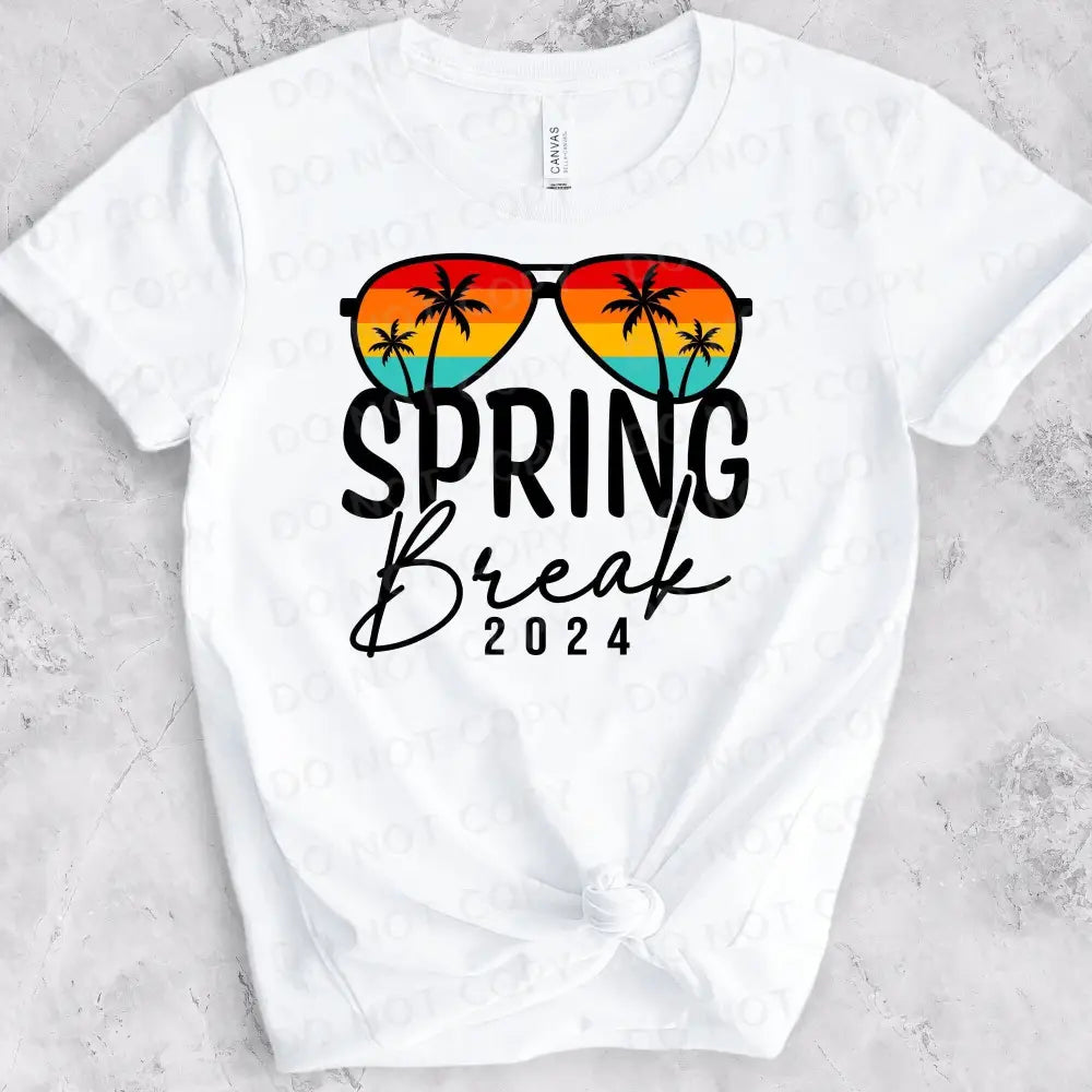Spring Break 2024 Dtf Transfers Clear Film Ready To Press Heat Transfer Direct Print Sunglasses