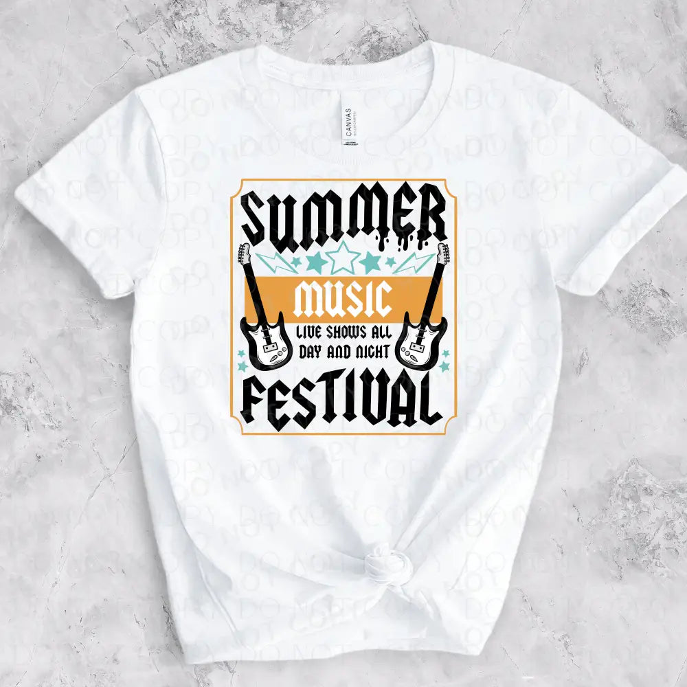 Summer Music Festival Dtf Transfers