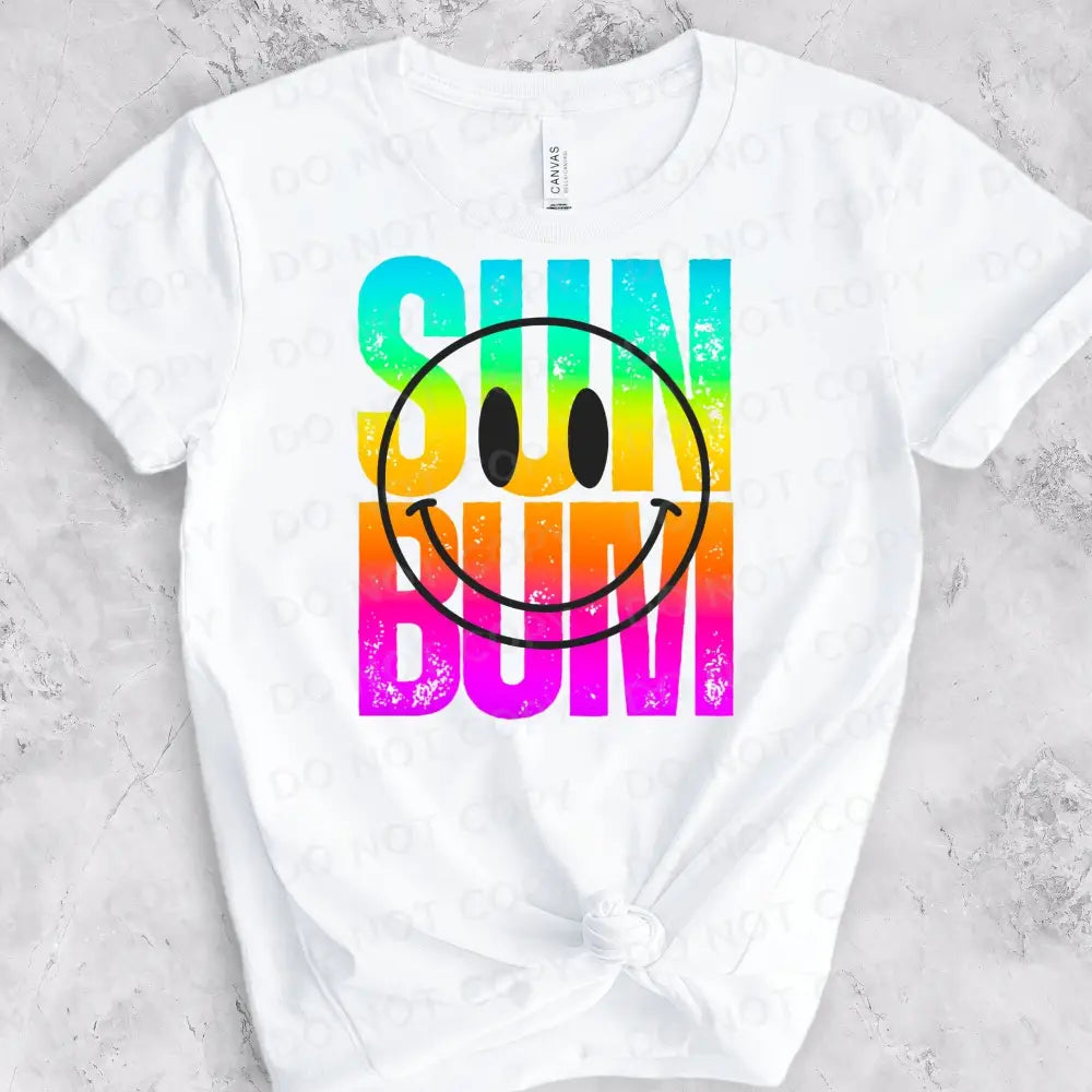 Sun Bum Happy Smile Dtf Transfers Clear Film Ready To Press Heat Transfer Direct Print Spring Break