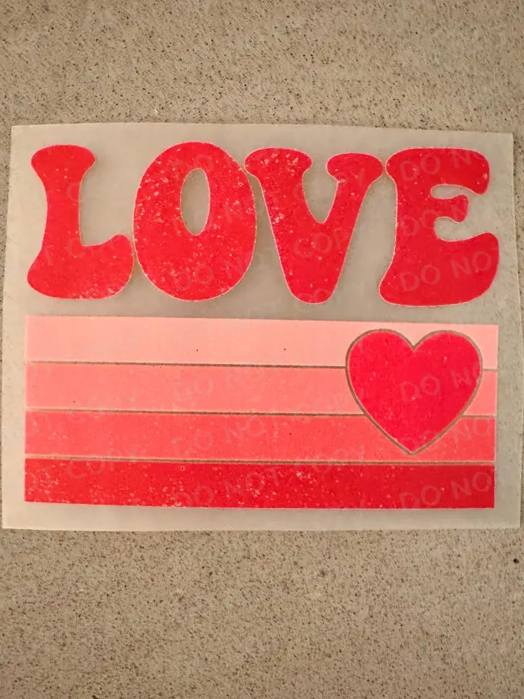 Valentine’s Day Love Stripe Heart Trendy Retro Dtf Transfers Ready To Press Heat Transfer Direct