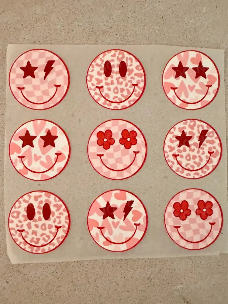 Valentine’s Day Smiley 3 By Board Trendy Retro Dtf Transfers Ready To Press Heat Transfer Direct