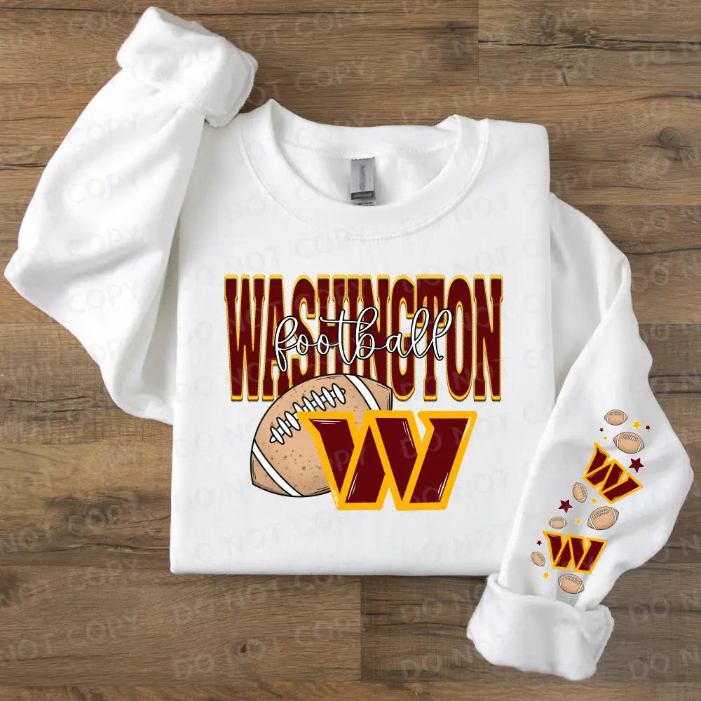 Washington Football Dtf Transfer With Sleeve