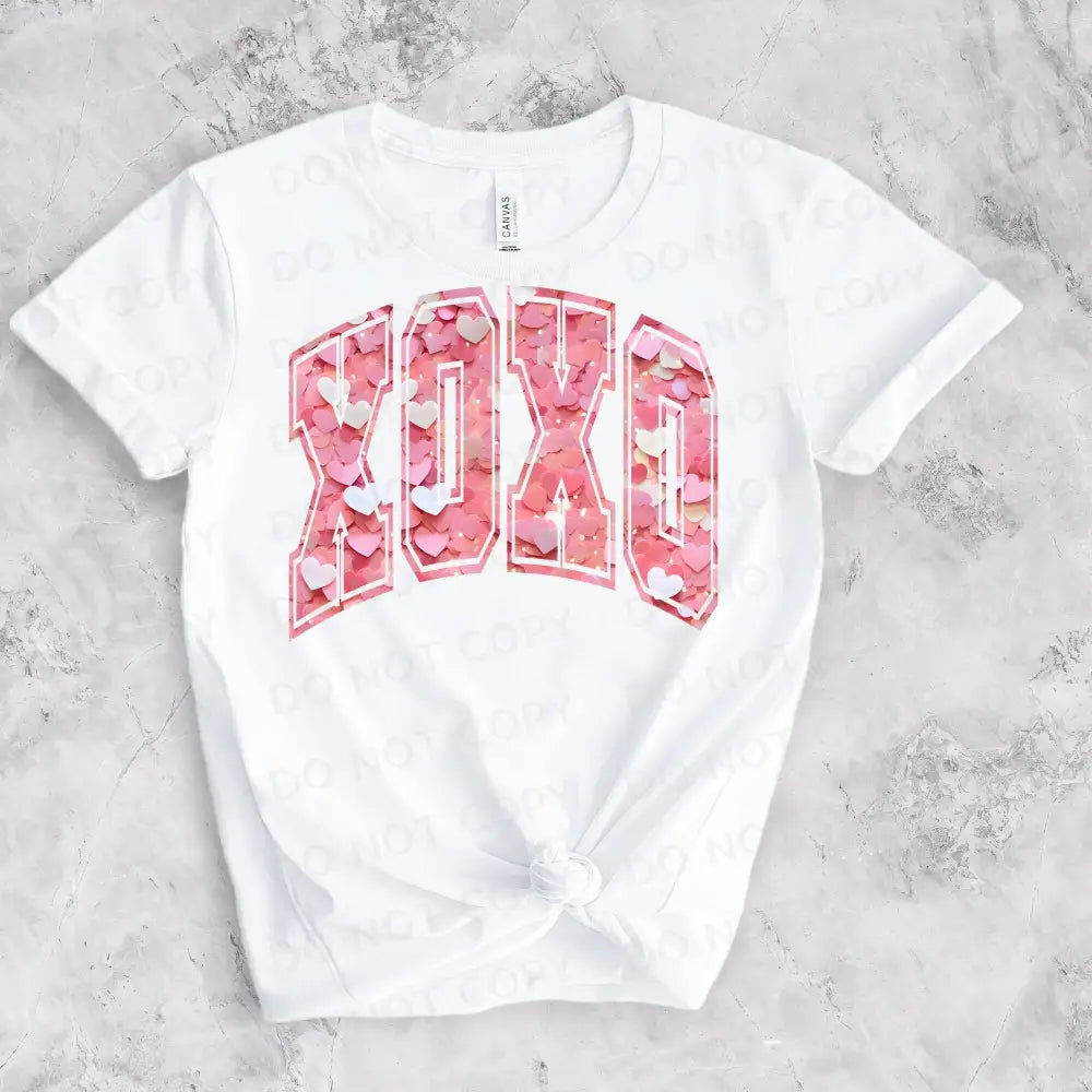 Xoxo Heart Glitter Sparkle Sequins All Day Everyday Dtf Transfers Ready To Press Heat Transfer