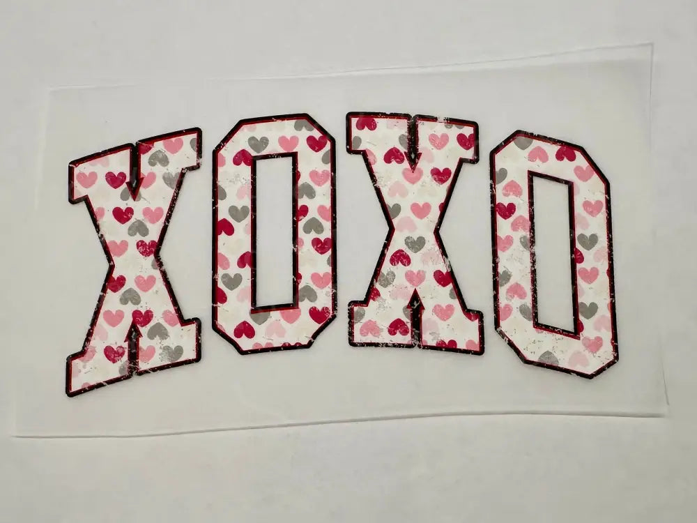 Xoxo Pink Heart Valentine’s Day Dtf Transfers Ready To Press Heat Transfer Direct Film Print